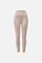 Women Solid Pull On Leggings, Cream - 2