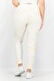 Women Pull On Textured Leggings, Cream - 2