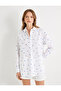 Floral Shirt Embroidered Buttoned Classic Collar Standard Fit - 3