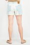 Women Texture Denim Shorts, Light Blue - 3