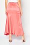 Women Solid Casual Midi Skirts, Coral - 4