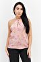 Women Halter Neck Sleeveless Floral Top, Multicolor