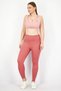 Women Sportswear Fit Brand Logo Training Legging, Pink Rose - 3