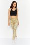 Women Sportswear Fit Yoga Leggings, Khaki - 4