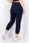 Women Regular Fit Brand Logo Jogger Pants, Navy Blue - 3
