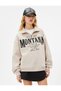Half Zipper Sweatshirt Comfortable Fit College Themed Printed Cotton Blend - 3