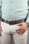 2-Piece Custom-Made Genuine Leather Men's Jeans Belt 4.5CM Black Pipe Buckle Extra Thick Italian Sports Belt - 6