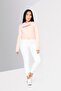 Women Crew Neck Long Sleeve Brand Logo Sweatshirt, Pink - 3