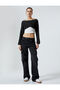 Knitwear Crop Sweater Asymmetrical Cut Long Sleeve Round Neck - 2