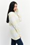 Women Stripe Long Sleeves Hoodies, Yellow - 4