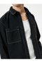 Washable Shirt with Stitching Detail, Classic Collar Buttoned Pocket - 5