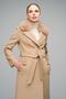 Punto Stitched Cashmere Coat with Fur Collar A.Kamel 3542-Tk - 6