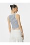 Halter Neck Sleeveless T-Shirt Slim Fit Viscose Fabric - 4