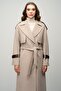 Cape Detailed Cashmere Coat with Real Leather Accessories A.Kamel 3031-K - 2