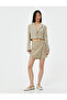 Crop Blazer Jacket Buttoned Stitching Detailed Pocket Modal Mixed