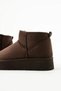 Mely Brown Suede Thick Sole Women's Boots with Fur Inside - 9