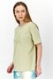 Women Sportwear Fit Short Sleeve Brand Logo T-shirt, Light Olive - 2