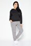 Women Hooded Plain Sweatshirt, Black - 4