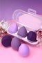 Set of 3 Makeup Sponges Puff Mini Beauty Makeup Tools-Purple