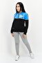 Women Hooded Long Sleeve Full Zip Graphic Print Sweatshirt, Light Blue - 4