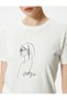 Printed T-Shirt Short Sleeve Crew Neck Cotton - 5
