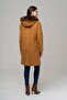 Double Breasted Coat with Fur Hooded Bag Pocket TARÇIN 3930 - 7