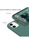 جراب iPhone 11 Launch Case مع غطاء سيليكون ناعم قابل للإزالة من الداخل مخملي باللون الأخضر الكاكي - 2