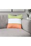 3-Color Throw Pillow Cover Set of 2 (Green Orange White) - 8