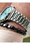 Blue Dial, Calendar Steel Band Silver Color Men's Wrist Watch Bracelet - 6