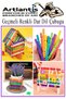 Colorful Snap Tongue Stick Narrow 1 Pack of 150 Notched Serrated Snap Joint Colorful Ice Cream Stick - 4