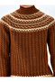Turtleneck Textured Patterned Winter Knitwear Sweater - 5