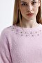 Knitwear Sweater - Stoned Pearl Collar - 3