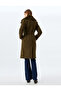 Long Stamp Coat Detachable Faux Fur Collar Double Breasted Button with Belt Pockets - 7