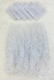 Large Size Silver Glitter Halay Handkerchief, White 5 Pieces, Bride Groom Wedding Henna Circumcision Engagement Bride