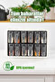 1118 12-Piece Spice Rack Storage Container Set with Label, Self-Adhesive Spoon and Lid - 6