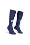Plain Encounter Football Socks (NAVY BLUE/WHITE, M) | Knee Length, Soft & Absorbent