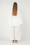 Drawstring Poplin Tunic White - 4