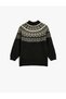 Half Turtleneck Knitwear Sweater Long Sleeve Patterned - 2