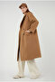 Sleeve Epaulet Detailed Coat Camel - 6