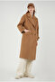 Sleeve Epaulet Detailed Coat Camel - 4
