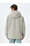 Zippered Slim Fit Hooded Coat - 4
