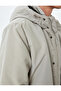 Zippered Slim Fit Hooded Coat - 7