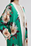 Flower-Patterned Kimono with Tassel Details - 5
