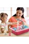 Kitchen Sink Pretend Play Set with Automatic Water Cycle System and Dishwasher,Pink - 3