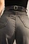 Blue Buckle Detailed Loose Cut Wide Leg Comfortable Baggy Jean Jeans Loose Women's Trousers Special Effect Blue - 2