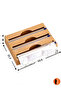 Bamboo Stretch and Foil Cutter, Bamboo Stretch and Foil Cutter with 3 Compartments and Lid 23.5 cm X 33.5 cm - 3