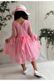 Pink Girl's Laced Lace Dress - 6