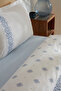 Marino 100% Cotton Single Duvet Cover Set Blue White - 4