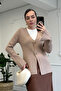 Camel Two Button Cardigan