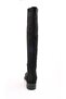 Parley Black Color Suede No Zipper Rider Style Women's Flat Heeled Boots - 6